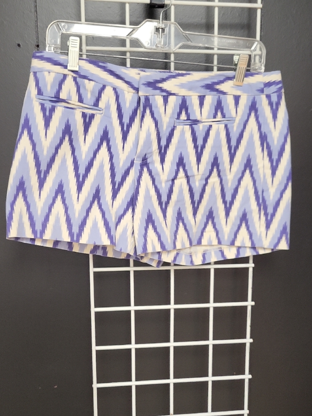 GAP Purple and Cream Chevron Shorts